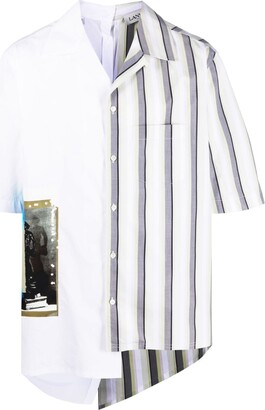 Lanvin Asymmetric Patchwork Shirt