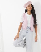 Thumbnail for your product : Monki Maja cotton knit vest in pink