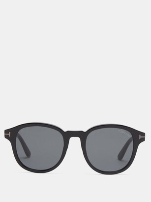Tom Ford Eyewear Jameson Round Acetate Sunglasses - Black - ShopStyle