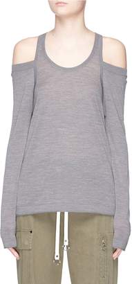Alexander Wang T By 'Wash & Go' cold shoulder Merino wool sweater