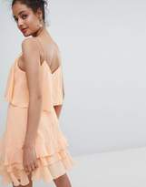 Thumbnail for your product : ASOS DESIGN ruffle layer cami mini dress