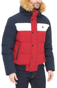 mens short parka with fur hood