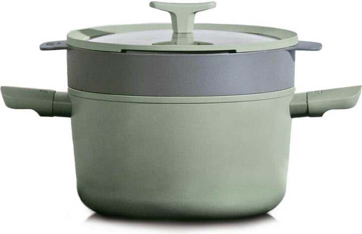 Berghoff Balance 3-Piece Recycled Aluminum Nonstick Ceramic Steamer Set in Sage
