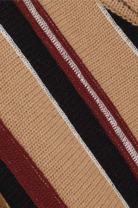Marni Oversized Striped Wool Sweater - Beige