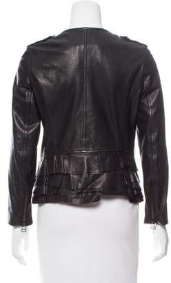 3.1 Phillip Lim Ruffle-Accented Leather Jacket