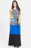 Thumbnail for your product : Maggy London Colorblock Print Matte Jersey Maxi Dress