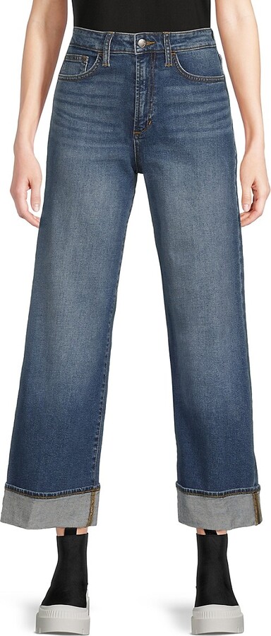 Joe's Jeans Wide-Leg Cuffed Jeans