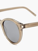 Thumbnail for your product : Saint Laurent Round Acetate Sunglasses - Beige