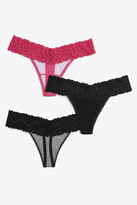 Thumbnail for your product : Ardene Pack of 3 Organic Cotton Lace Thongs