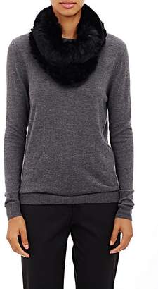 Barneys New York Women's Knitted-Fur Cowl Scarf - Black