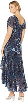 Thumbnail for your product : Alex Evenings Long Velvet Burnout Dress with High-Low Hem Detail (Navy/Multi) Women's Dress
