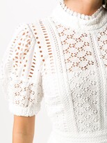 Thumbnail for your product : Self-Portrait Broderie Cotton Mini Dress