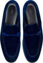 Thumbnail for your product : Jimmy Choo Marti Navy Blue Velvet Loafer