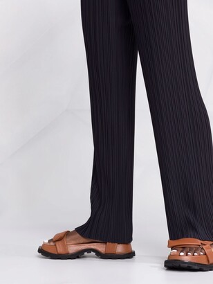 Giorgio Armani Pleated Wide-Leg Silk Trousers