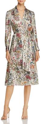 Tory Burch Vanessa Metallic Floral Silk Dress