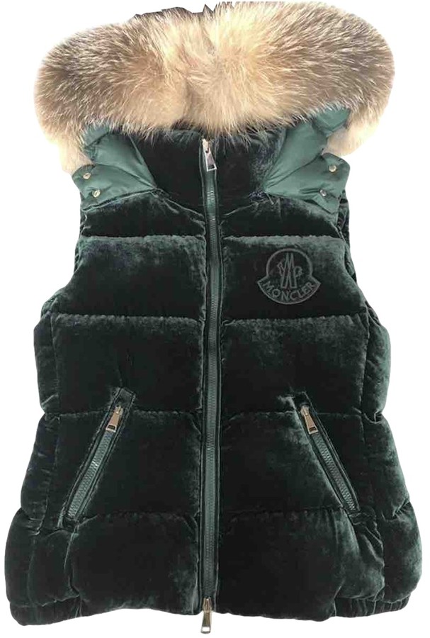 moncler green velvet jacket