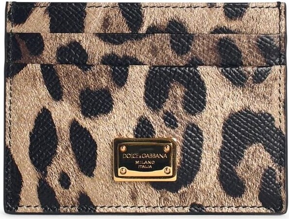 Dolce & Gabbana Dauphine Leopard Printed Card Holder