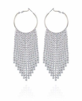 guess hoop earrings rhinestone