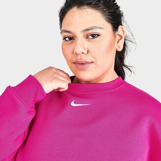 Pink Nike Women's Sportswear Essential Fleece Crewneck