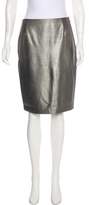 Thumbnail for your product : Ralph Lauren Metallic Knee-Length Skirt