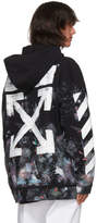 Thumbnail for your product : Off-White SSENSE Exclusive Black Brushed Diagonal Arrows Galaxy Hoodie