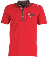 Thumbnail for your product : Duck and Cover Mens Marley Funnel Neck Jersey Polo Cherry Red