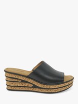 Thumbnail for your product : Gabor Trixie Leather Wedge Heel Sandals, Black