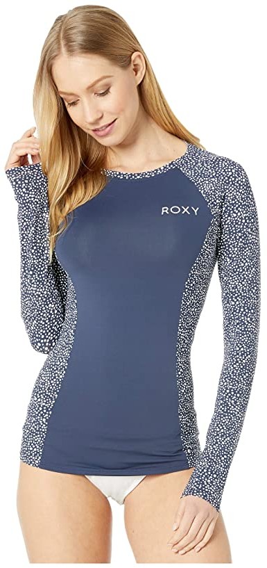 roxy women's stripe long sleeve rash guard