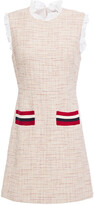 Thumbnail for your product : Sandro Morgan Ruffle-trimmed Tweed Mini Dress