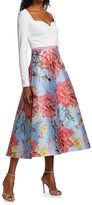 Thumbnail for your product : Theia Stretch Crepe Floral Jacquard Gown