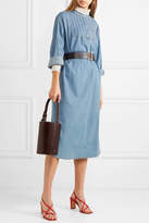 Thumbnail for your product : Sonia Rykiel Oversized Cotton-blend Chambray Midi Dress