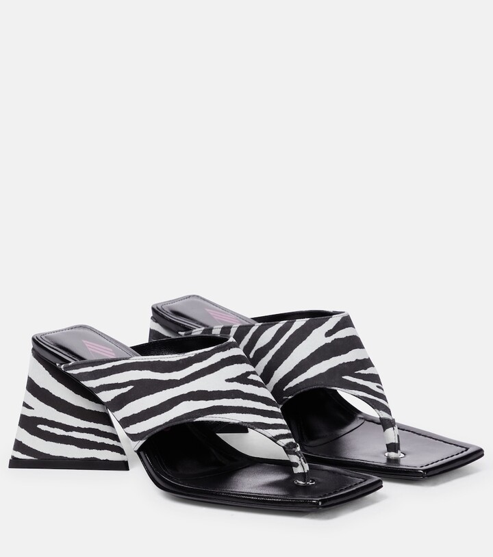 Baldi Womens Masala Navy/Red Faux Leather Open Toe Ankle Strap Buckle Wide Block Zebra Heel Sandals Shoes 