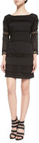 Thumbnail for your product : Pam & Gela 3/4-Sleeve Dress W/ Netted Lace Bands