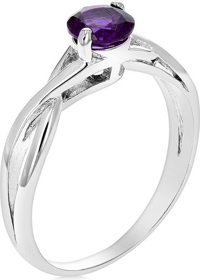 Gemstones Silver 0.50 ct. tw. Purple Amethyst Ring