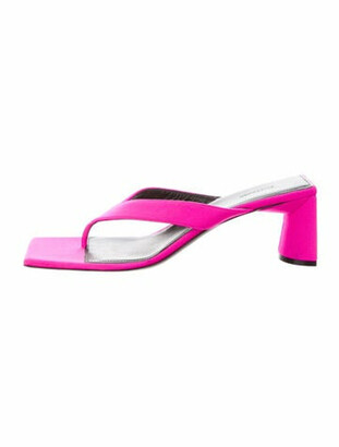 Balenciaga Double Square Flip Flops Pink - ShopStyle
