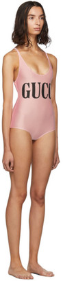 Gucci Pink Sparkling One-Piece Swimsuit
