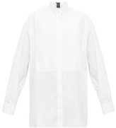 Thumbnail for your product : Ann Demeulemeester Longline Cotton-poplin Shirt - White