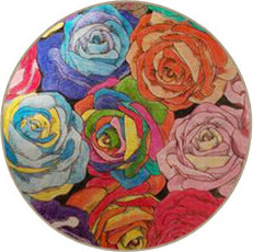 Latitude Run Abstract Flower Rose Pattern Modern Decorative Carpet