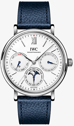 IWC Mens Portofino Perpetual Calendar Stainless-Steel Automatic Watch 40mm