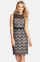 Thumbnail for your product : Maggy London Floral Lace Sheath Dress (Regular & Petite)