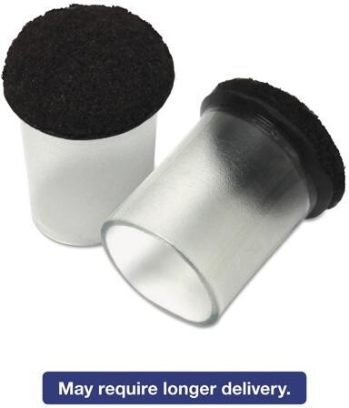 Master Manufacturing Master Caster Solutions Floor Savers Round 1.38' Clear/Gray 8/pk 88450