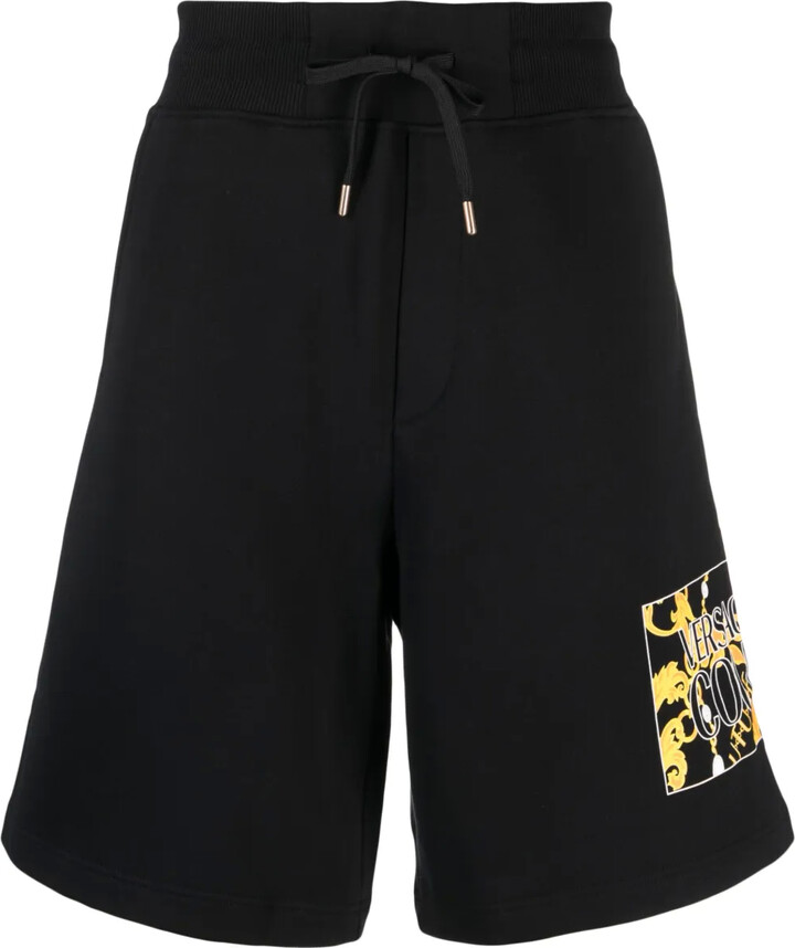 Versace Jeans Couture Logo-Print Cotton Track Shorts