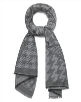 Thumbnail for your product : Jaeger Blurred Houndstooth Scarf