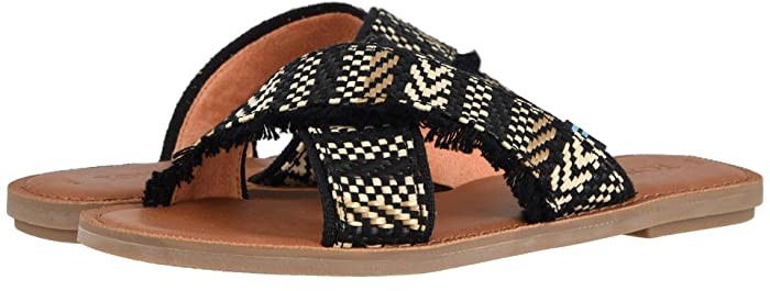 black geometric women's viv sandals