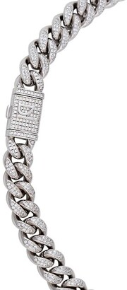 DARKAI 18K White Gold-Plated & Cubic Zirconia Cuban-Link Chain Necklace