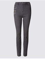 Thumbnail for your product : Per Una Embroidered Roma Rise Straight Leg Jeans