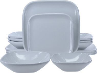 BIA Cordon Bleu 16-Piece Impulse Square Dinnerware Set White