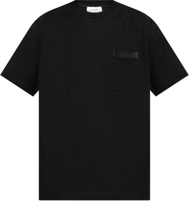 Ferragamo Logo Embossed CFrewneck T-Shirt