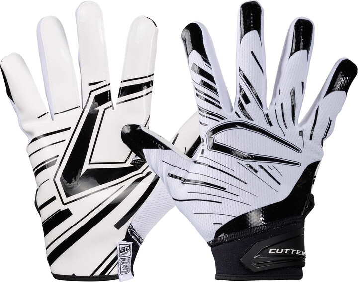 Cutters Gloves Cutters Youth Gameday Pro Receiver Football Gloves, Large, White