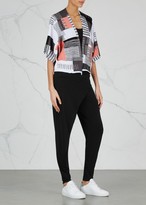 Thumbnail for your product : Crea Concept Black Wrap-effect Jersey Trousers